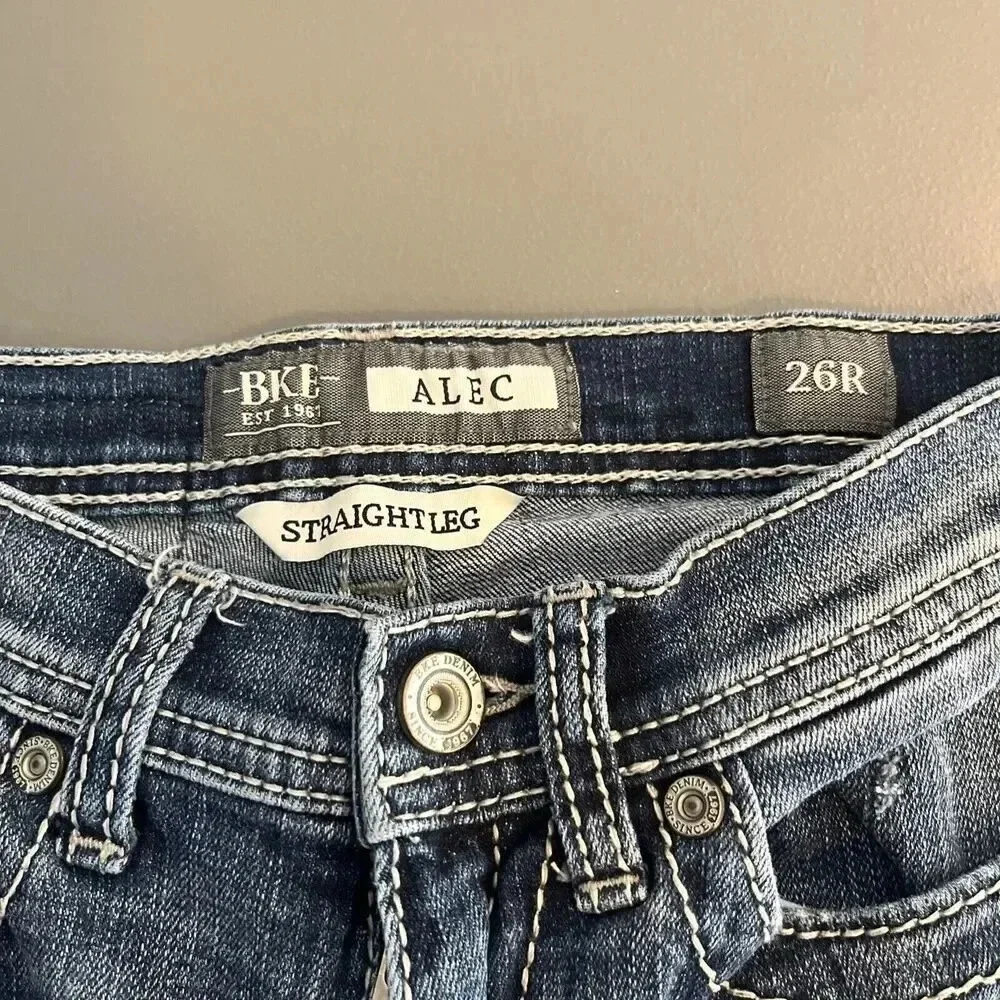 BKE ALEC Denim Distressed Jeans Men Size 26R